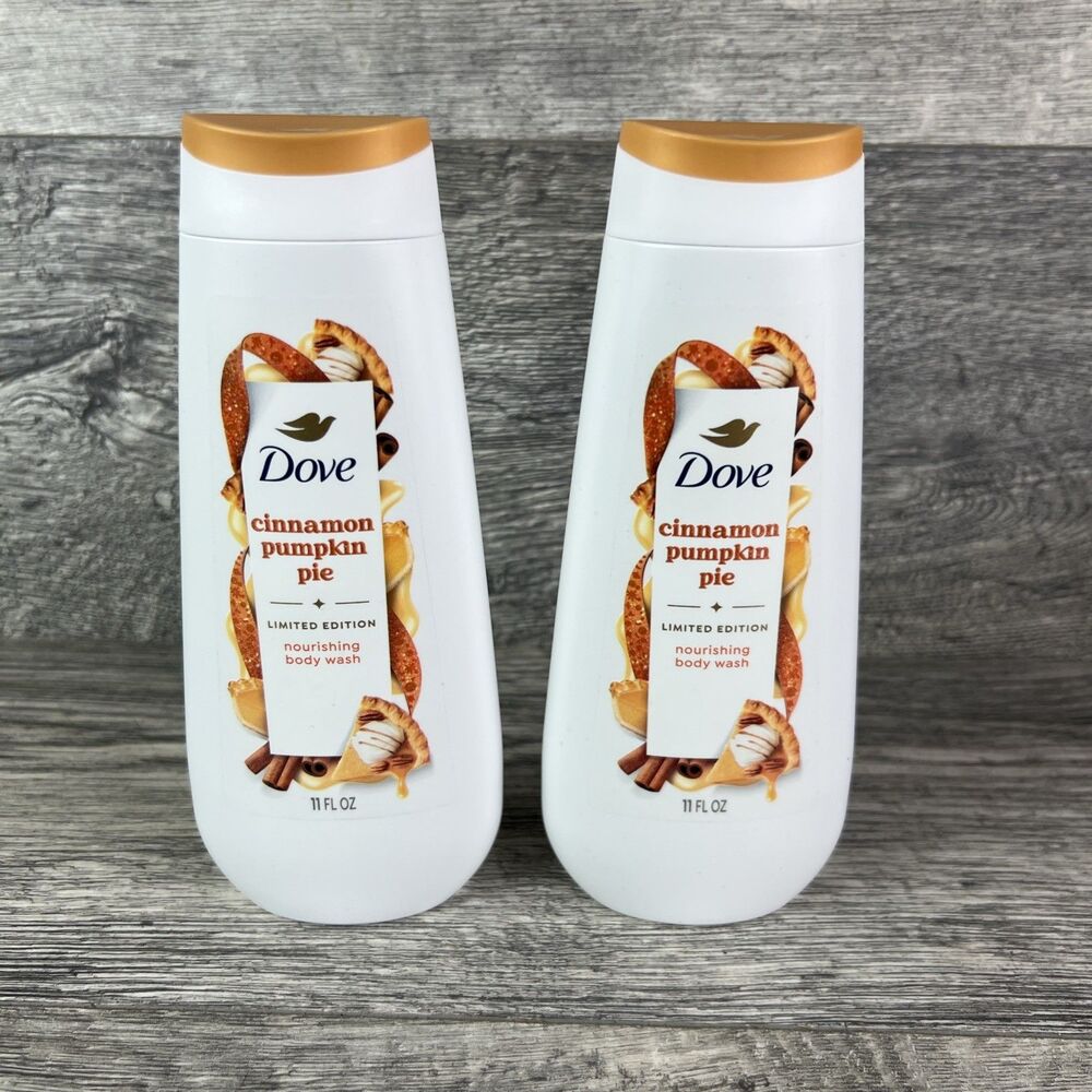 Dove Holiday Treats Body Wash Cinnamon Pumpkin Pie Limited Edition 11 Oz Lot 2